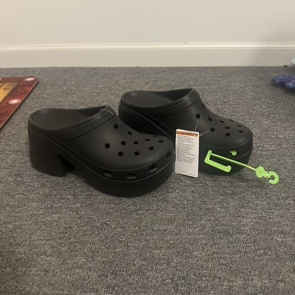 New Womens CROCS SIREN CLOG 208547-001 BLACK US Size M 11 W 13 main image 4